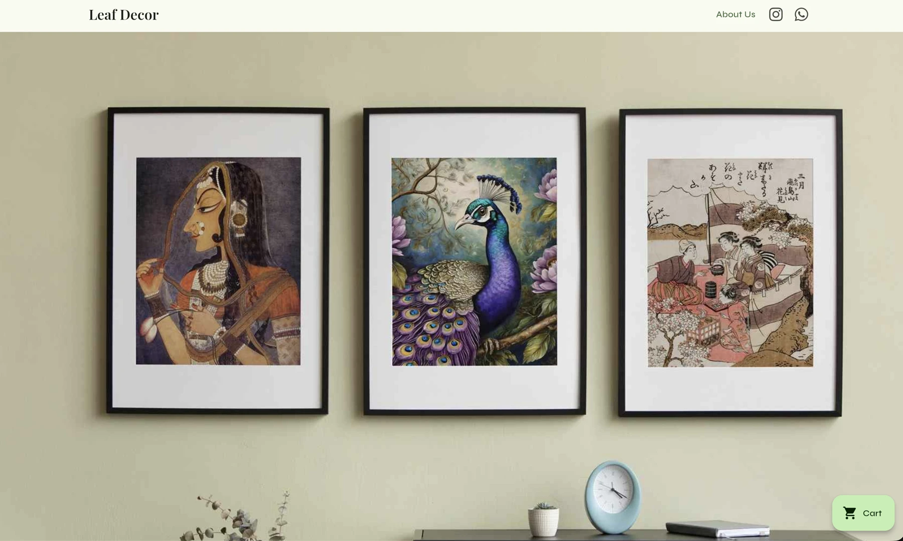 Leaf Decor e-commerce website